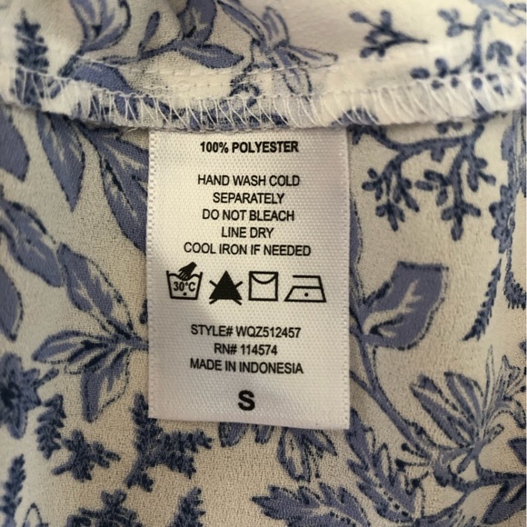 Anthropologie Pleione Botanical Print Ruffle Blouse Size S - Picture 9 of 10